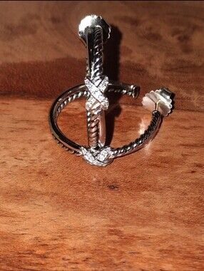 David Yurman Cable Hoops W/ Pave Diamond Accents